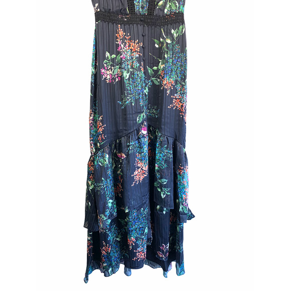 HARLYN Floral & Lace High/Low Maxi Dress XS NEW - Picture 7 of 11